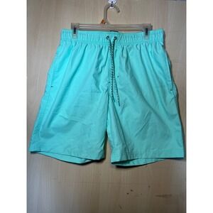 George Mens Swim Trunks Mint Green Aqua Mesh Lined Board Shorts Size M 32-34
